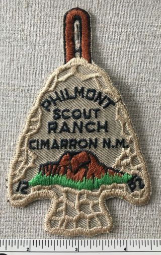 Vintage Philmont Scout Ranch Patch Pocket Dangle Camp Arrowhead Pb Nm Boy Scouts