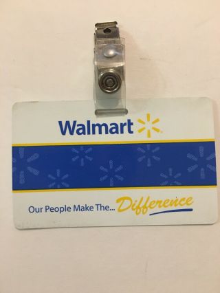 Walmart Associate Badge Clip On Employee Name Tag 2