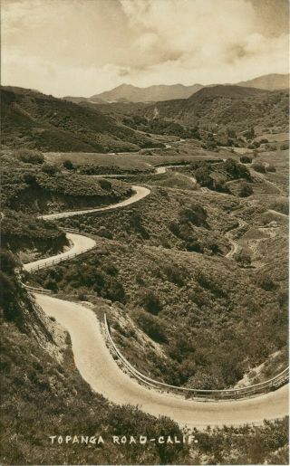Ca California Topanga Road Rppc Ca 1920s Real Photo Postcard