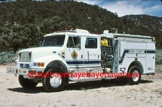Fire Apparatus Slide,  Engine 57,  Kern Co Fd / Ca,  1997 Ih 4x4 / Pierce