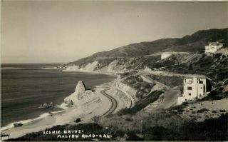 Ca California Malibu Road Scenic Drive Rppc Ca 1920s Real Photo Postcard
