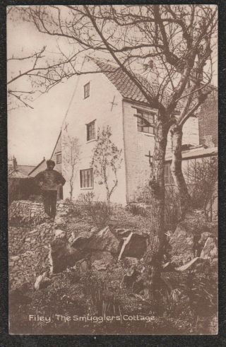 1915 Filey Yorkshire The Smugglers Cottage Postcard