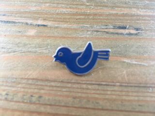 Vintage Camp Fire Girls Enamel Blue Bird Pinback Pin