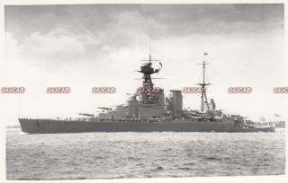 Photograph Royal Navy.  Hms " Hood " Battlecruiser.  Very Fine 1933