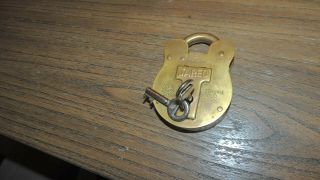 Vintage Jared Solid Brass Lock 2 Admiralty With 2 Keys