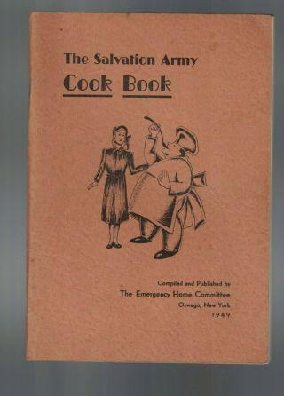 Salvation Army Cook Book 1949 Oswego Ny Emergency Home Committee