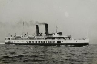Rare B&w Photograph 5x7 Puget Sound Navigation Co.  Steam Ship Ss Tacoma 1928
