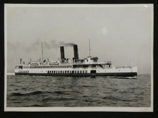 RARE B&W Photograph 5x7 Puget Sound Navigation Co.  Steam Ship SS Tacoma 1928 2