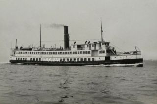 Rare B&w Photograph 5x7 Puget Sound Steam Ship Ss Washington 1928