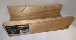 Hempe Miter Box 12”/30 Cm Hardwood Miter Box Cuts 45/90 Angles
