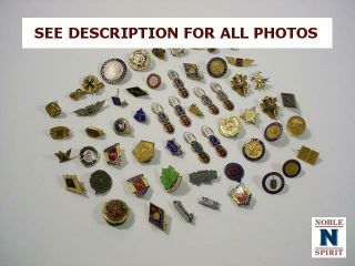 Noblespirit {3970}coll Of Vintage & Antique Clubs/organizations Pins