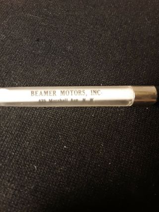 Vintage Advertising Ballpoint Pen Beamers Motors Inc.  Roanoke Virginia