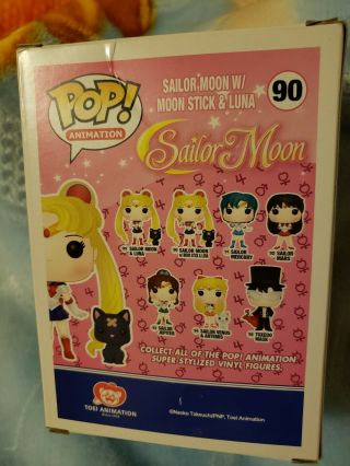 Funko Pop Sailor Moon 90 with Moon Stick and Luna Hot Topic Exclusive 3