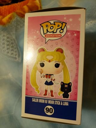 Funko Pop Sailor Moon 90 with Moon Stick and Luna Hot Topic Exclusive 4
