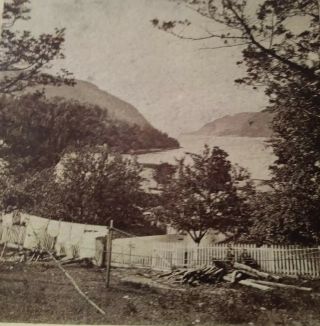 1800’s Antique Stereoview Card Photo Beauties Of The Hudson View At West Point
