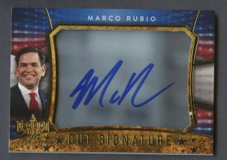 2016 Decision Gold Foil Marco Rubio Signed Cut Auto Autograph
