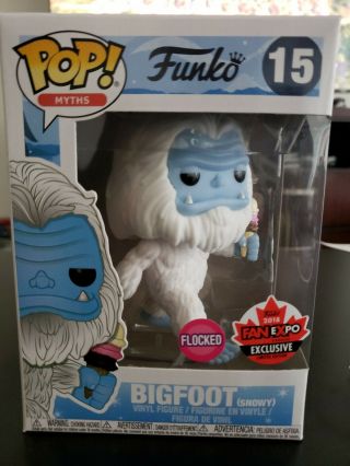 Funko Pop Myths Flocked Snowy Bigfoot Canadian Fan Expo - Box Damage