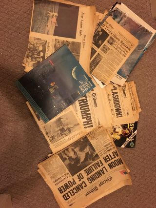 Space Memorabilia Apollo 11 Gemini Newspapers