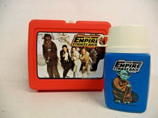 Vintage 1980 Thermos Star Wars The Empire Strikes Back Plastic Lunch Box Thermos