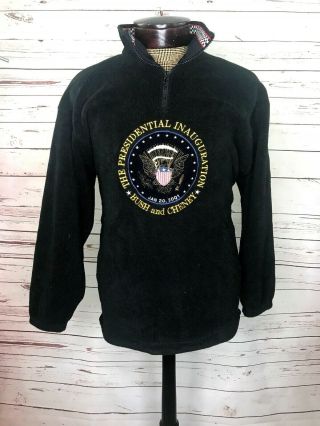 Rare Jan 20 2001 Presidential Inauguration Bush And Cheney Large Fleece Size L