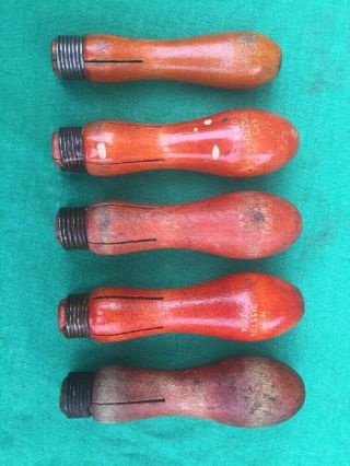 Vintage Disston Wooden File Handles 5 Of Them For Your Old Files And Rasps
