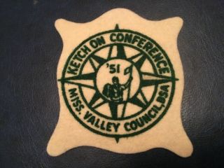 Icollectzone Mississippi Valley Council 1951 Felt Conference Patch (b400)
