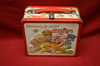 Vintage 1980 Strawberry Shortcake Metal Lunch Box No Thermos 4