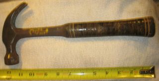 Vintage Estwing 20 Oz.  Stacked Leather Handle Claw Hammer,  Usa Rockford,  Il.