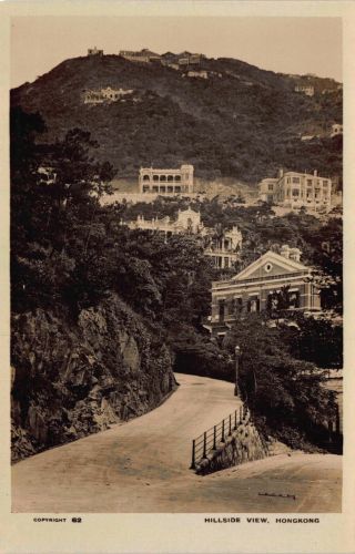 Real Photo Postcard Hillside View Of Hong Kong 121125