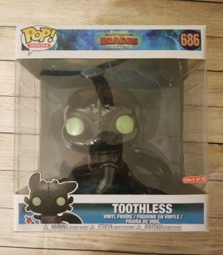 Funko Pop Toothless 10 " Target Exclusive.  How To Train Your Dragon.  Good Box.