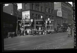 1930 Broadway Greenwich Ave Manhattan Nyc York City Old Photo Negative H59