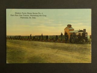 Vintage Hart - Parr Company Postcard Modern Farm Horse Series 4 Gas Tractor 5270