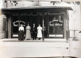 1900’s Rare 5” X 7” B & W Photo Egg Harbor City Post Office Jersey