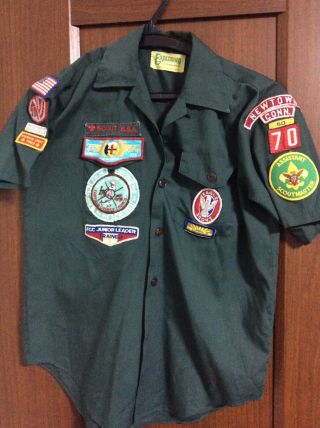 Vintage Boy Scout Explorers Uniform Shirt Late 1970’s.