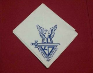 Knights Of Dunamis Eagle Scout White Cotton Neckerchief (eagle Scout) Bsa