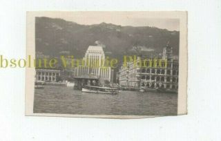 Old Hongkong Photograph View From Harbour Hong Kong Vintage C.  1940