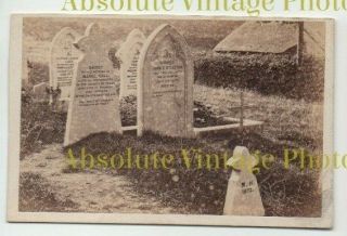Old Cdv Photo Grave Stones Shanklin ? Isle Of Wight W.  D Groundsell Antique 1870s