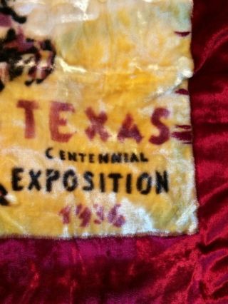 Unstuffed Vintage Pillow Cover - Texas Centennial Exposition 1936 3