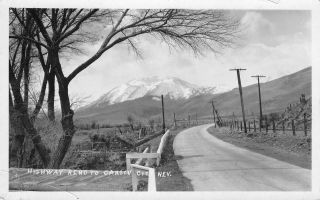 Rppc Highway - Reno To Carson City,  Nevada Ca 1920s Vintage Postcard