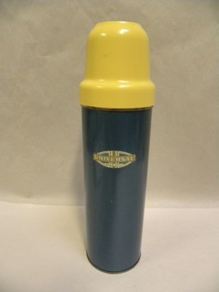 Vintage Landers Frary & Clark Universal Thermos Vacuum Bottle With Cork (a7)