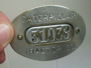 Vintage Caterpillar Tractor Company Employee Badge Pin 51038 Oval 2.  5 " X 1.  5 "