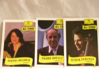 Deutsche Grammophon 38 X Promo Trading Cards Martha Argerich Pierre Boulez Etc.