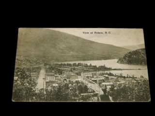 Vintage Postcard,  Nelson,  Bc,  Canada,  Aerial View Of Town 1907,  To St Johns,  Or