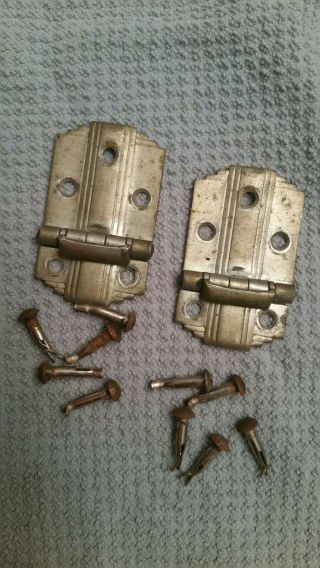 Vintage H.  Gerstner & Sons Machinist Tool Chest Hinges Only For Top Lid Hinges