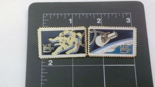 Rare Gemini Space Walker Twins Stamp Pins