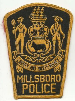 Millsboro Delaware De Police Patch Old