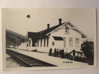 Spencer Idaho Rr Station Railway Railroad Depot B&w Real Photo Postcard Rppc