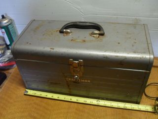 Vintage Craftsman 18 " Gray Steel Tool Box With Tray (190320 - 14)
