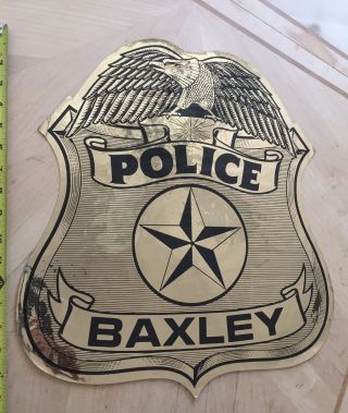 Baxley Georgia Police Cop Car Door Shield Decal Appling County Ga