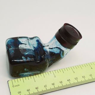 GLASS INK BOTTLE F calligraphy dip ink nib fountain pen Vintage CHEMOL Hungary 2